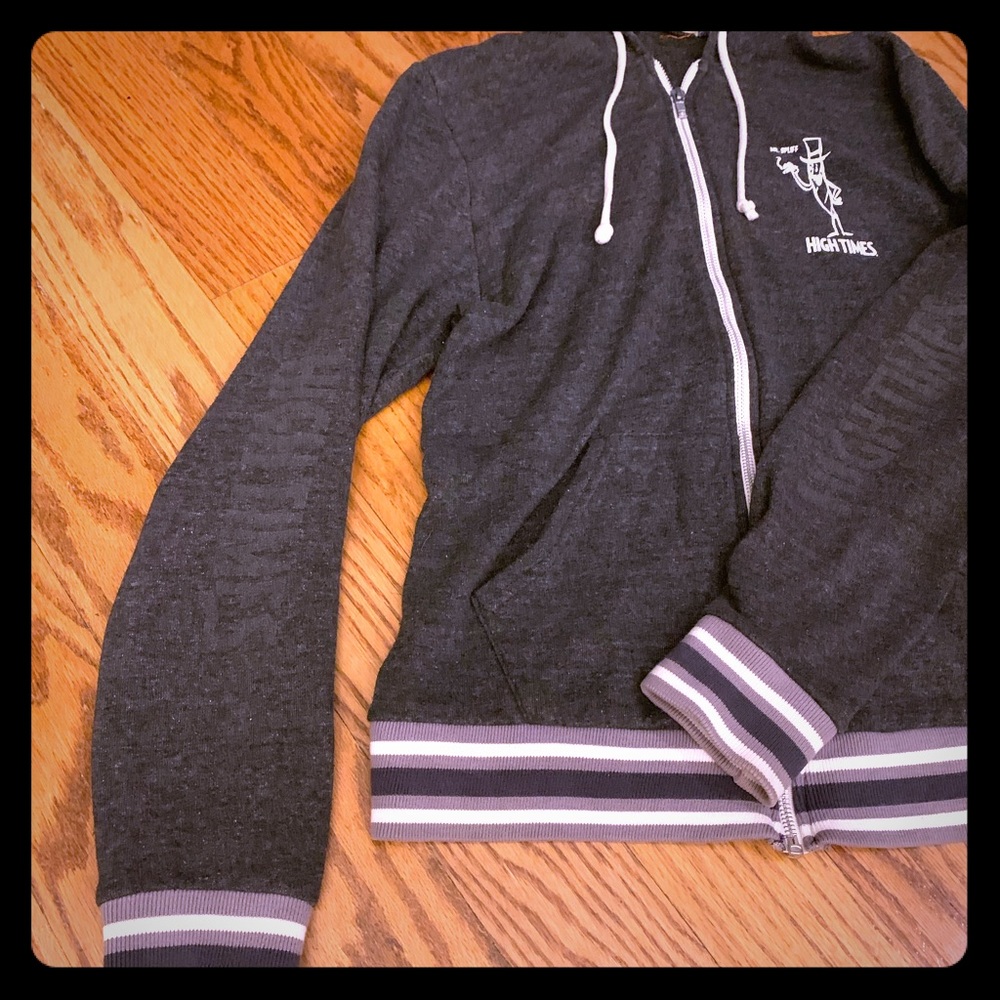 Super Rare High Times Custom Mr. Spliff Zip Hoodie
